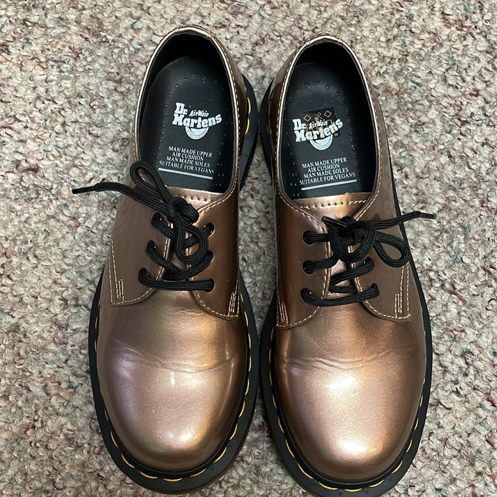 *NEW* Dr Martens-1461- Classic unisex 3-eye shoe-VEGAN-METALLIC CHROME